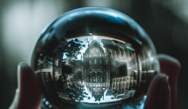 Crystal ball looking into the future of education